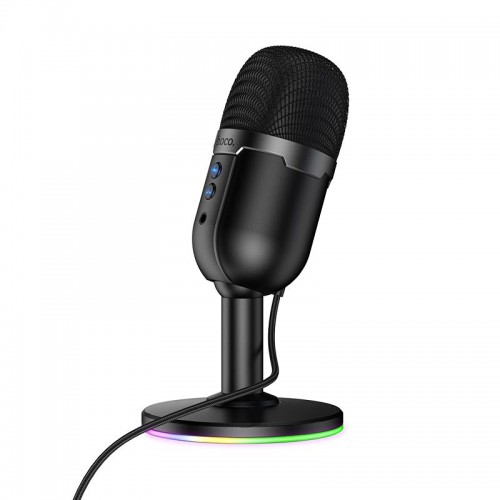 Мікрофон HOCO Bright USB desktop microphone L25 |USB2.0/3.0, RGB, 1,6m| black
