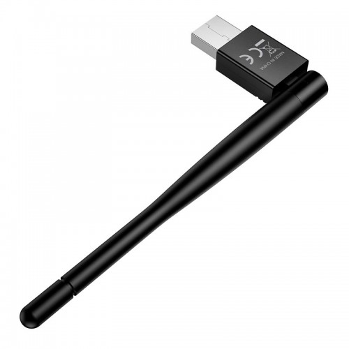 WiFi Adapter HOCO WiFi4 USB external antenna wireless network card HI37 |2.4GHz, 150Mbps, USB2.0| black