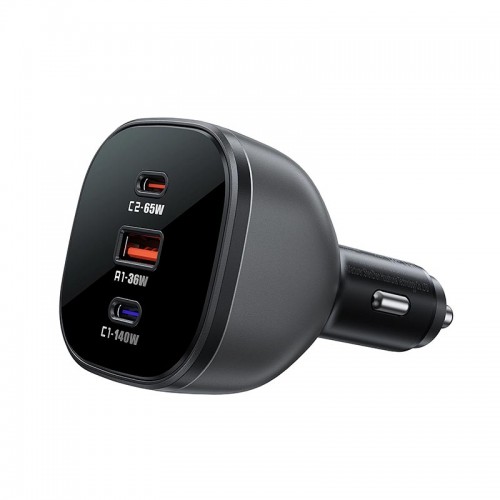 Адаптер автомобільний ACEFAST PD 3-port car charger B14 |2Type-C/1USB, PD3.1/QC, 165W/3A| black