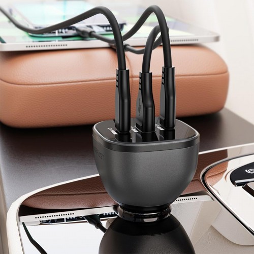 Адаптер автомобильный ACEFAST PD 3-port car charger B14 |2Type-C/1USB, PD3.1/QC, 165W/3A|