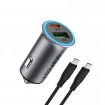 Автомобильный адаптер ACEFAST PD dual port metal car charger set (P5) B16 |1Type-C/1USB, PD/QC, 95W/3A| серый