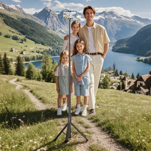 Селфі-монопод ACEFAST selfie stick with automatic tripod E31 |1.71m, 4.7-6.9"| black