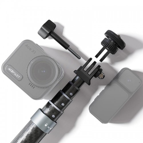 Монопод ACEFAST carbon fiber telescopic selfie stick E38 |1.2m| black-grey