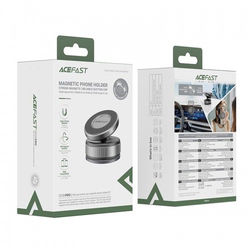 Тримач ACEFAST manual suction cup magnetic Phone holder E27 |4.7-6.9"| grey