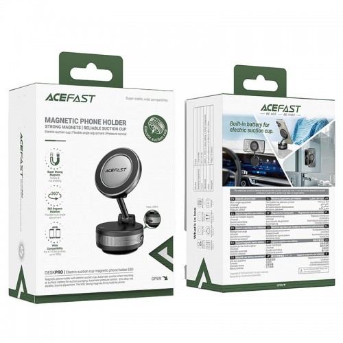 Тримач ACEFAST Electric Suction cup magnetic Phone holder E30 |4.7-6.9"| grey