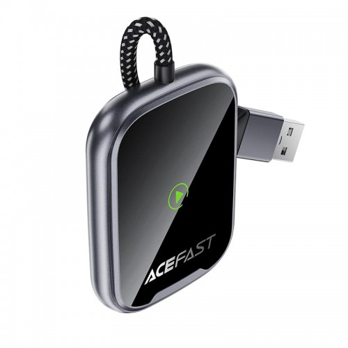 Адаптер ACEFAST CarPlay/Android AUTO беспроводной адаптер для автомобиля QC1 серый