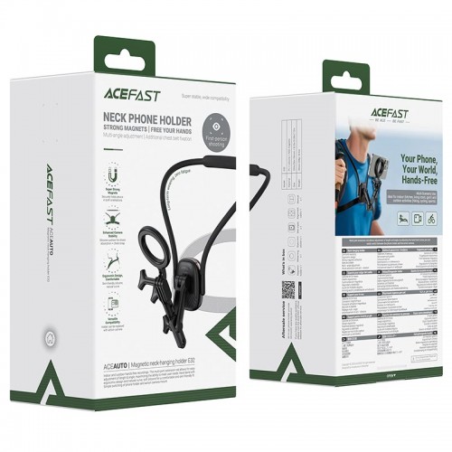 Утримувач ACEFAST magnetic neck-hanging holder E32 black