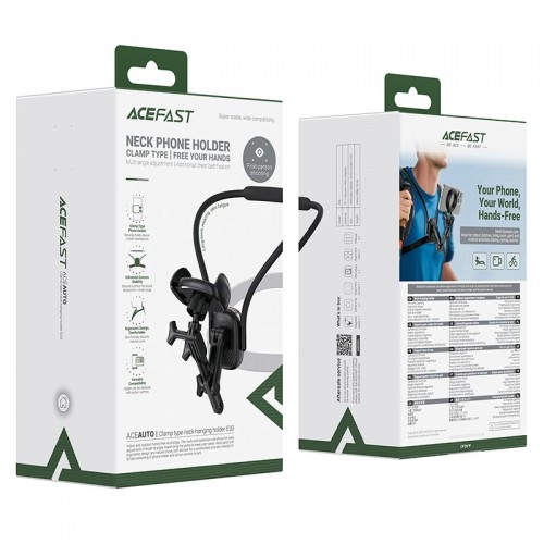 Тримач ACEFAST clamp type neck-hanging holder E33 black