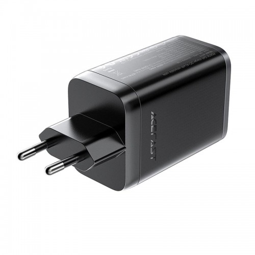 Адаптер мережевий ACEFAST PD GaN charger with retractable cable A111 |2USB-C/1USB-A, 67W/4.5A| black