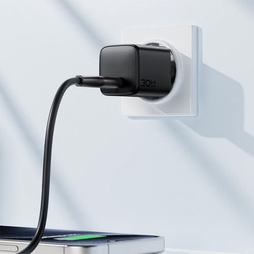 Адаптер сетевой ACEFAST PD mini GaN USB-C fast charger A118 |1USB-C, 30W/3A|