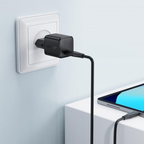 Адаптер сетевой ACEFAST PD mini GaN USB-C fast charger A118 |1USB-C, 30W/3A|
