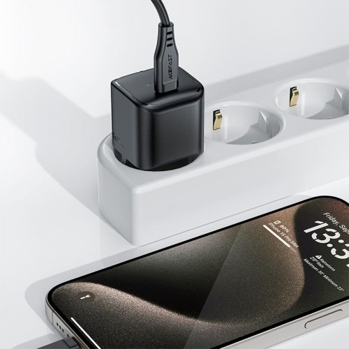 Адаптер мережний ACEFAST PD mini GaN USB-C charger A77 |1USB-C, 30W/3A| black
