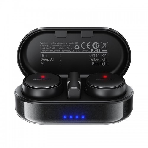 Мікрофон ACEFAST wireless lavalier microphone R3 |8/24h, AI Noice reduction, 80m, USB-C| black