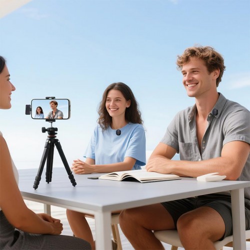 Мікрофон ACEFAST wireless lavalier microphone R3 |8/24h, AI Noice reduction, 80m, USB-C| black