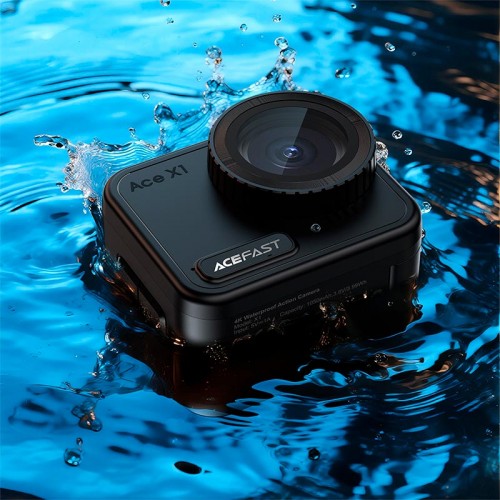 Спорт Камера ACEFAST 4K Waterproof Action Camera X1 |Sony IMX386, Wi-Fi, 2.1"| black