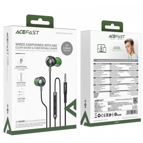 Наушники ACEFAST 3.5mm in-ear wired earphones with mic L4