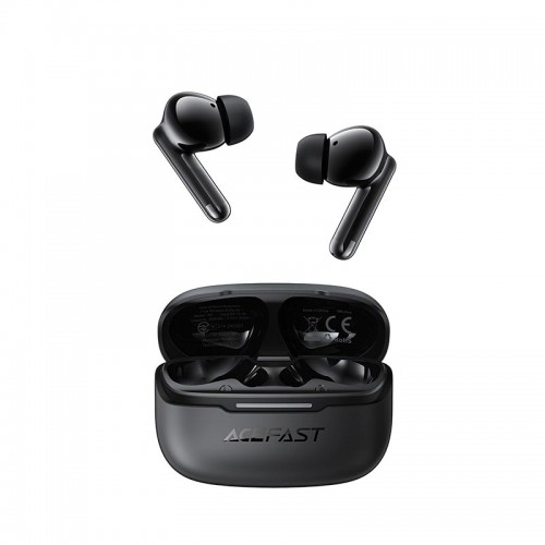 Навушники ACEFAST hybrid noise reduction true wireless earbuds W5 IPX4 |BT5.4, 6/30h, 40/500mAh, ANC| black