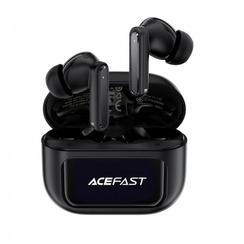 Навушники ACEFAST smart screen active noise cancelling true wireless earbuds W6 IPX4 |BT5.4, 8/35h, 35/400mAh, ANC| black