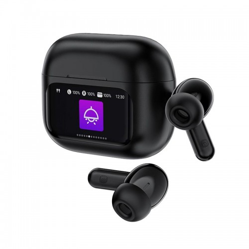 Навушники ACEFAST smart screen active noise cancelling true wireless earbuds W6 IPX4 |BT5.4, 8/35h, 35/400mAh, ANC| black
