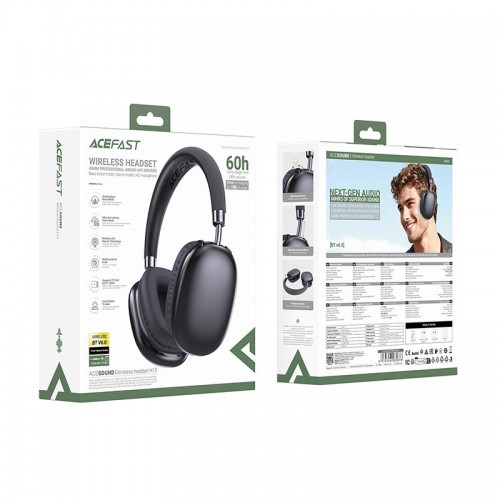 Навушники ACEFAST Wireless Headset H13 |BT6.0/3.5mm, 60h| black