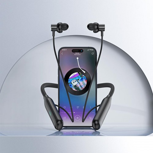 Навушники ACEFAST neck hanging wireless earphones N4 IPX4 |BT5.3/TF, 130h| black