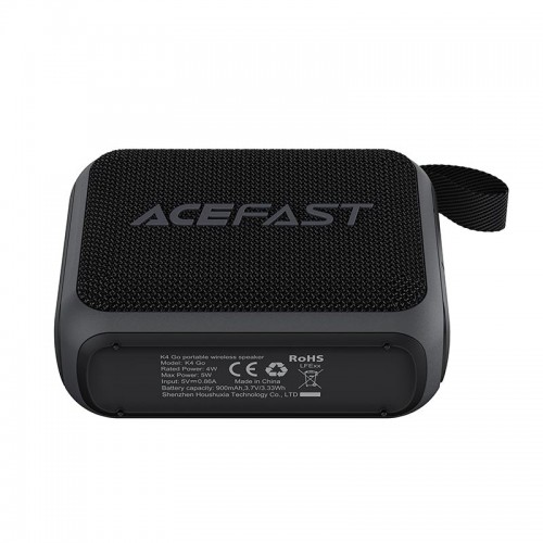 Акустика ACEFAST portable wireless speaker K4 Go IPX7 |BT5.4, TWS, 5W, 8h| black