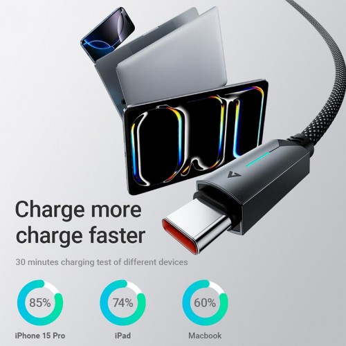 Кабель ACEFAST USB-C to USB-C 60 W |1.2m, 60W/3A| black