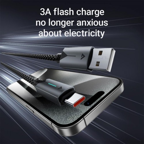 Кабель ACEFAST USB-A to USB-C |1.2m, 3A| black