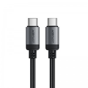 Кабель ACEFAST USB-C до USB-C алюмінієвий alloy charging data cable C20-03 |1.2m, 60W/3A| black