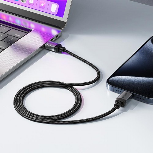 Кабель ACEFAST USB-C до USB-C алюмінієвий alloy charging data cable C20-03 |1.2m, 60W/3A| black