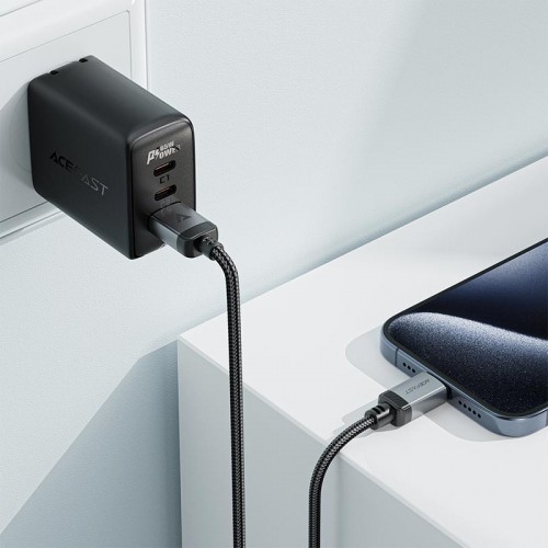 Кабель ACEFAST USB-A to USB-C алюмінієвий alloy charging data cable C20-04 |1.2m, 3A| black