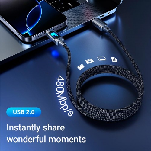 Кабель ACEFAST USB-A to USB-C fantasy color series braided Charging data cable C21-04 |1.2m, 3A|