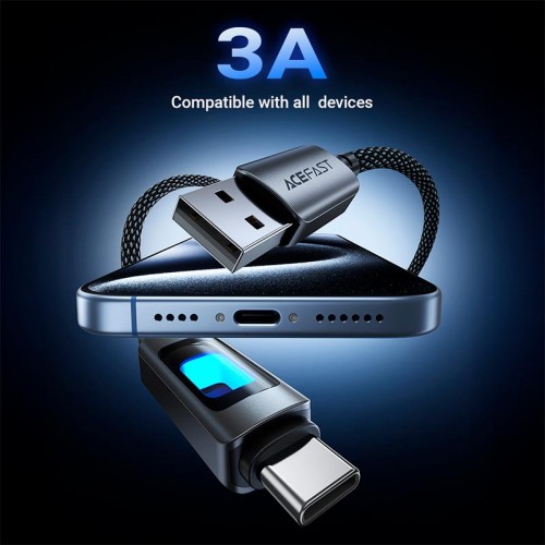 Кабель ACEFAST USB-A to USB-C fantasy color series braided Charging data cable C21-04 |1.2m, 3A|