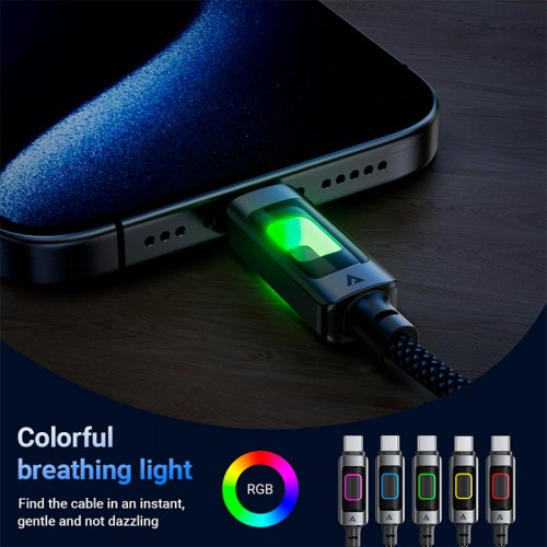 Кабель ACEFAST USB-A to USB-C fantasy color series braided Charging data cable C21-04 |1.2m, 3A|