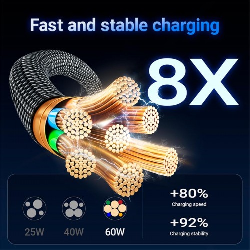 Кабель ACEFAST USB-A to USB-C fantasy color series braided Charging data cable C21-04 |1.2m, 3A|