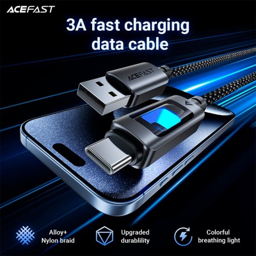 Кабель ACEFAST USB-A to USB-C fantasy color series braided Charging data cable C21-04 |1.2m, 3A|