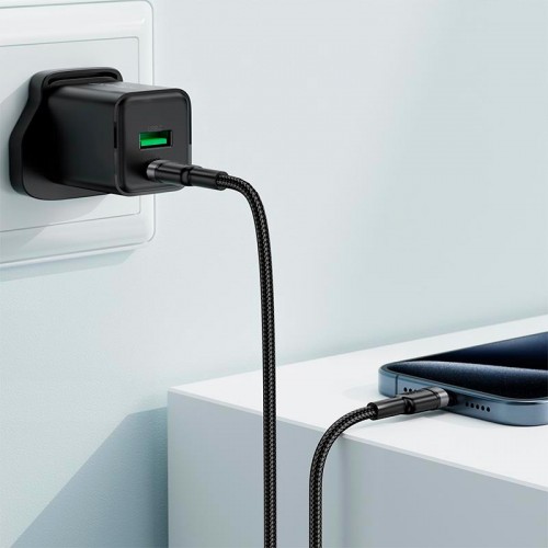 Кабель ACEFAST USB-C to USB-C алюмінієвий alloy charging data cable C22-03 |1.2m, 60W/3A| black