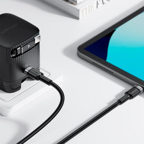 Кабель ACEFAST USB-C to USB-C алюмінієвий alloy charging data cable C22-03 |1.2m, 60W/3A| black