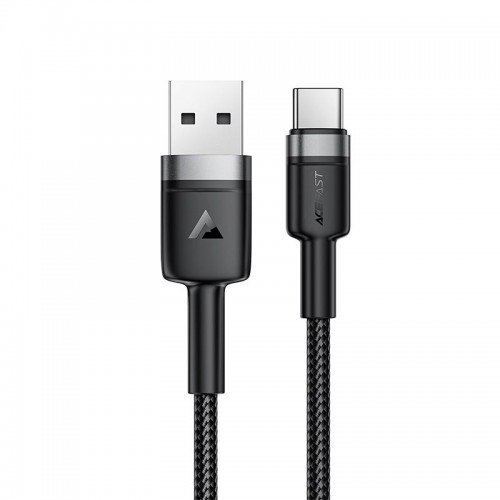 Кабель ACEFAST USB-A to USB-C алюмінієвий alloy charging data cable C22-04 |1.2m, 3A| black