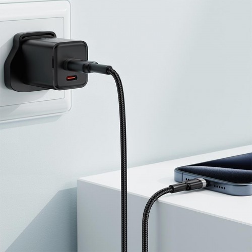 Кабель ACEFAST USB-A to USB-C алюмінієвий alloy charging data cable C22-04 |1.2m, 3A| black