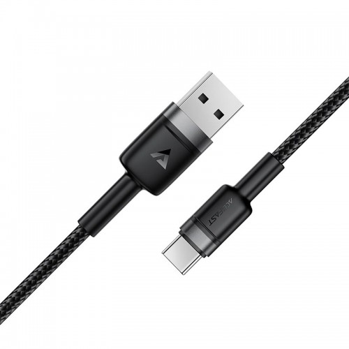 Кабель ACEFAST USB-A to USB-C алюмінієвий alloy charging data cable C22-04 |1.2m, 3A| black