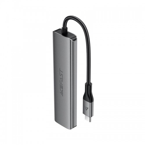 HUB адаптер ACEFAST USB-C 5-in-1 HUB docking station J16 |0.15m, 4K, PD90W, 5Gbps| grey
