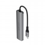 HUB адаптер ACEFAST USB-C 6-in-1 HUB docking station J18 |0.15m, 4K, PD90W, 5Gbps| grey