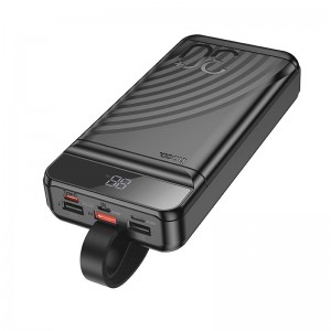 УМБ HOCO Element power bank with digital display J123B 30000mAh |2USB/Type-C/Lightning, QC/PD, 22.5W/3A| black