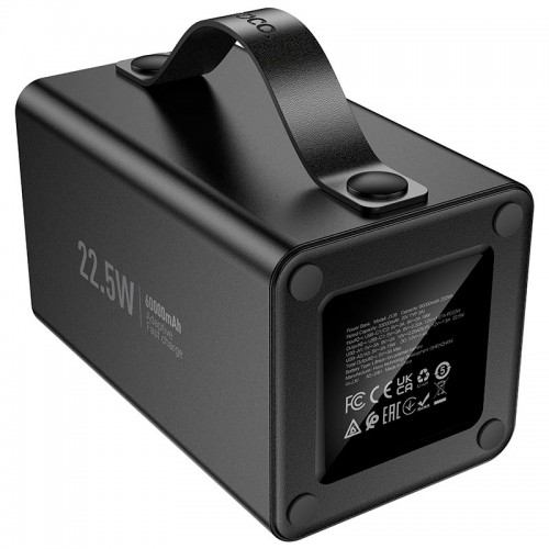 УМБ HOCO Distant multi-function power bank J138 60000mAh |3USB/2Type-C/DC12V, 22.5W/3A, PD/QC| black