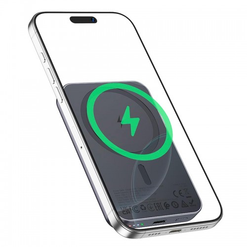 УМБ HOCO Original magnetic power bank 5000mAh J160 |1Type-C/1Lightning, 5W/2A| black