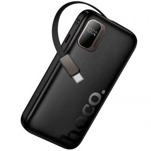 УМБ HOCO Key PD power bank with telescopic cable Q51 10000mAh |1Type-C, 20W/3A, PD/QC| black