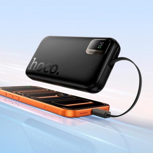 УМБ HOCO Key PD power bank with telescopic cable Q51 10000mAh |1Type-C, 20W/3A, PD/QC| black