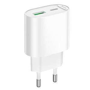 Адаптер сетевой HOCO Fighter charger C109A |1Type-C/1USB, 3A/20W, PD/QC|