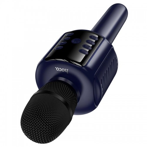 Караоке микрофон HOCO Shine karaoke microphone L24 |BT5.4, USB/TF/AUX, RGB| blue